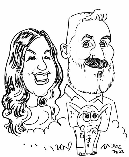 Altasciences’ CRO experts Chad and Lisa, With Albert, The Tell Us Once™ mascot